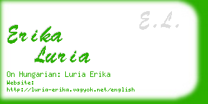 erika luria business card
